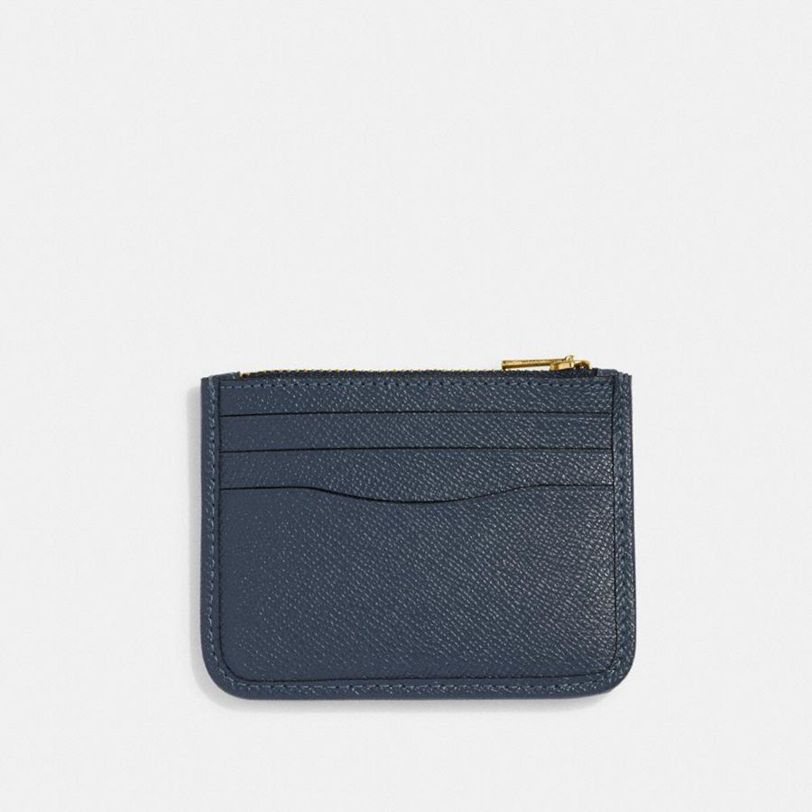 Green Men COACH® Zip Card Case Wallet | 61290RDPV