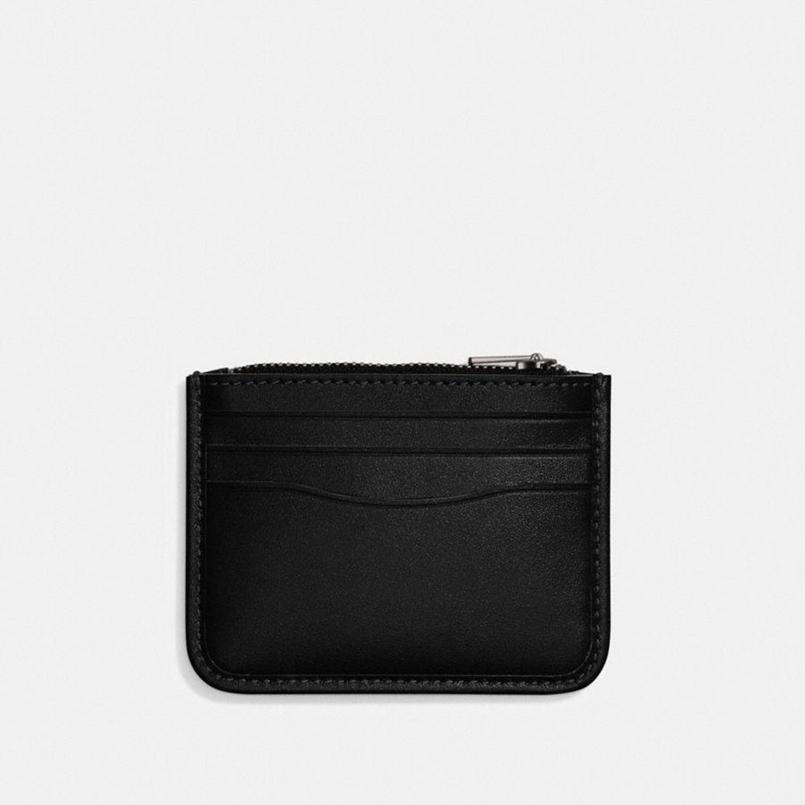Green Men COACH® Zip Card Case Wallet | 61290RDPV