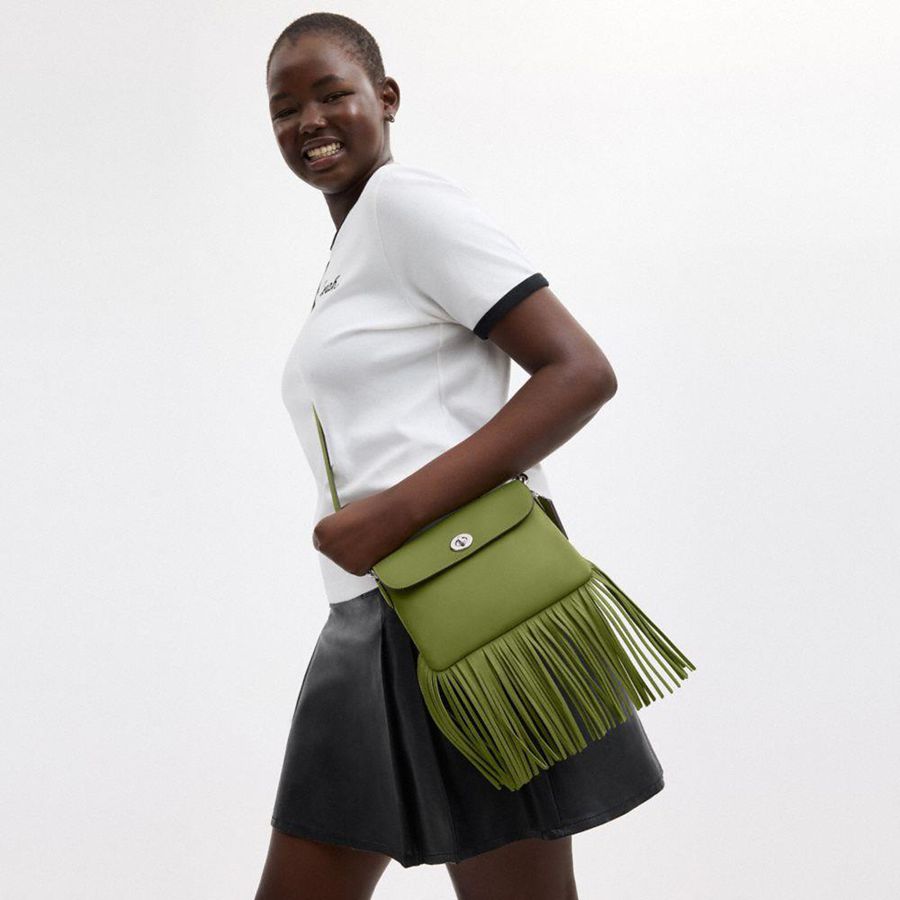 Green Women COACH® 1964 Fringe Crossbody Bag | 92871CVTX