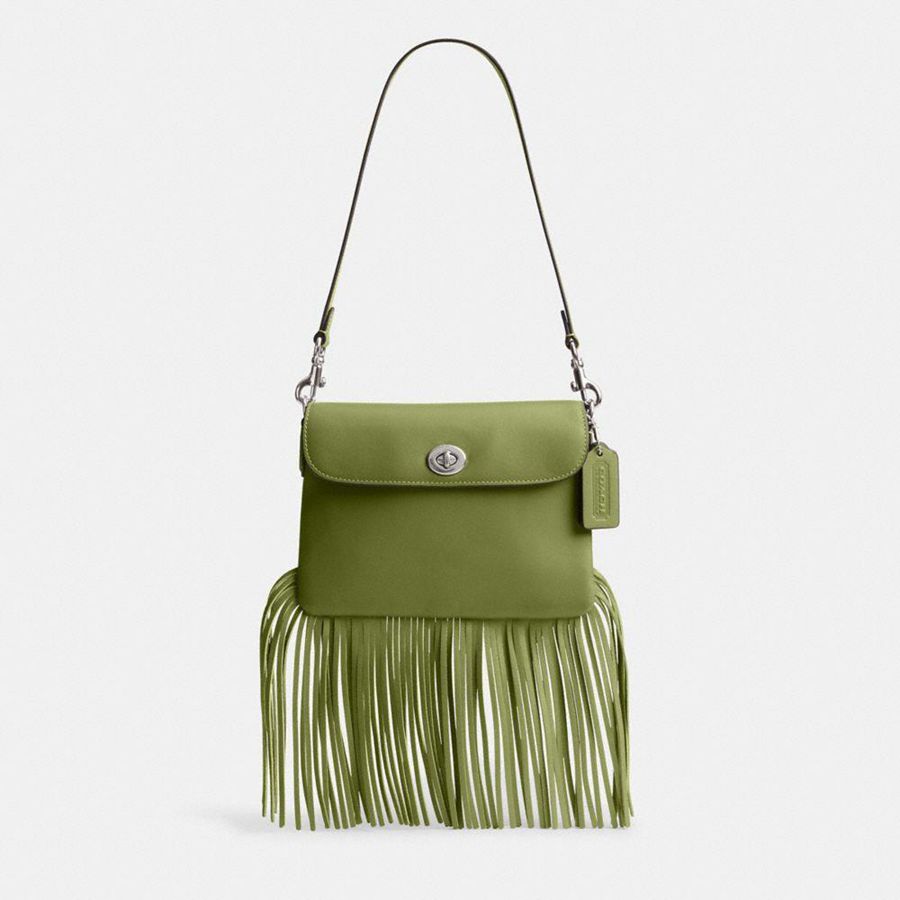 Green Women COACH® 1964 Fringe Crossbody Bag | 92871CVTX