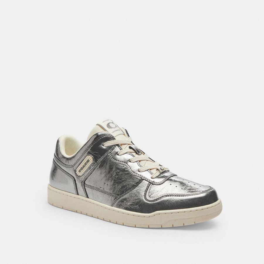 Grey Men COACH® C201 Sneakers | 54380YVHX