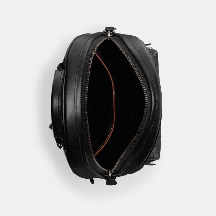 Grey Men COACH® Charter Pack In Signature Canvas Backpack | 90285KLSJ