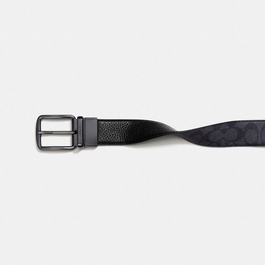 Grey Men COACH® Harness Buckle Cut To Size Reversible, 38 Mm Belts | 15238IBZS