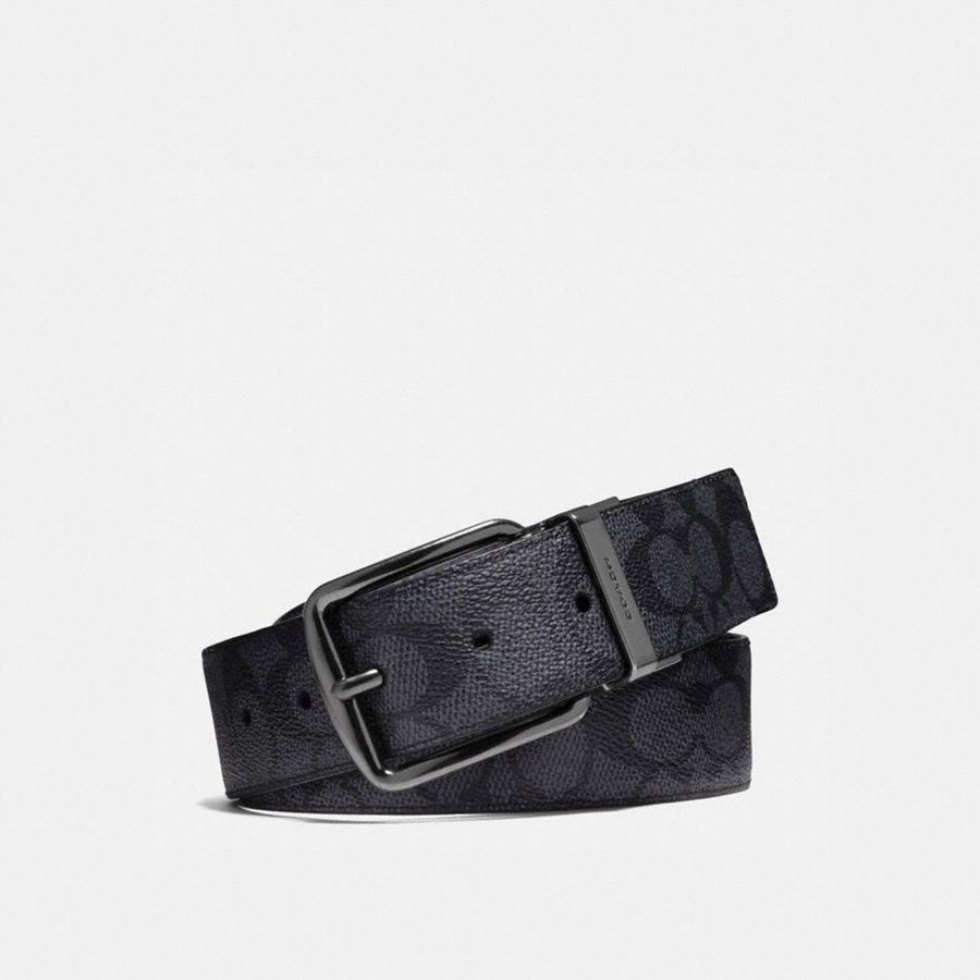 Grey Men COACH® Harness Buckle Cut To Size Reversible, 38 Mm Belts | 15238IBZS
