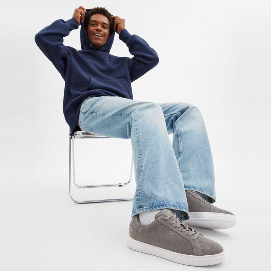 Grey Men COACH® High Line Sneakers | 51378ZWFK