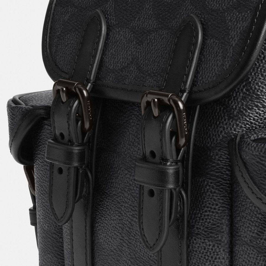 Grey Men COACH® Hitch Backpack 13 In Signature Canvas Crossbody Bag | 48195AHEK