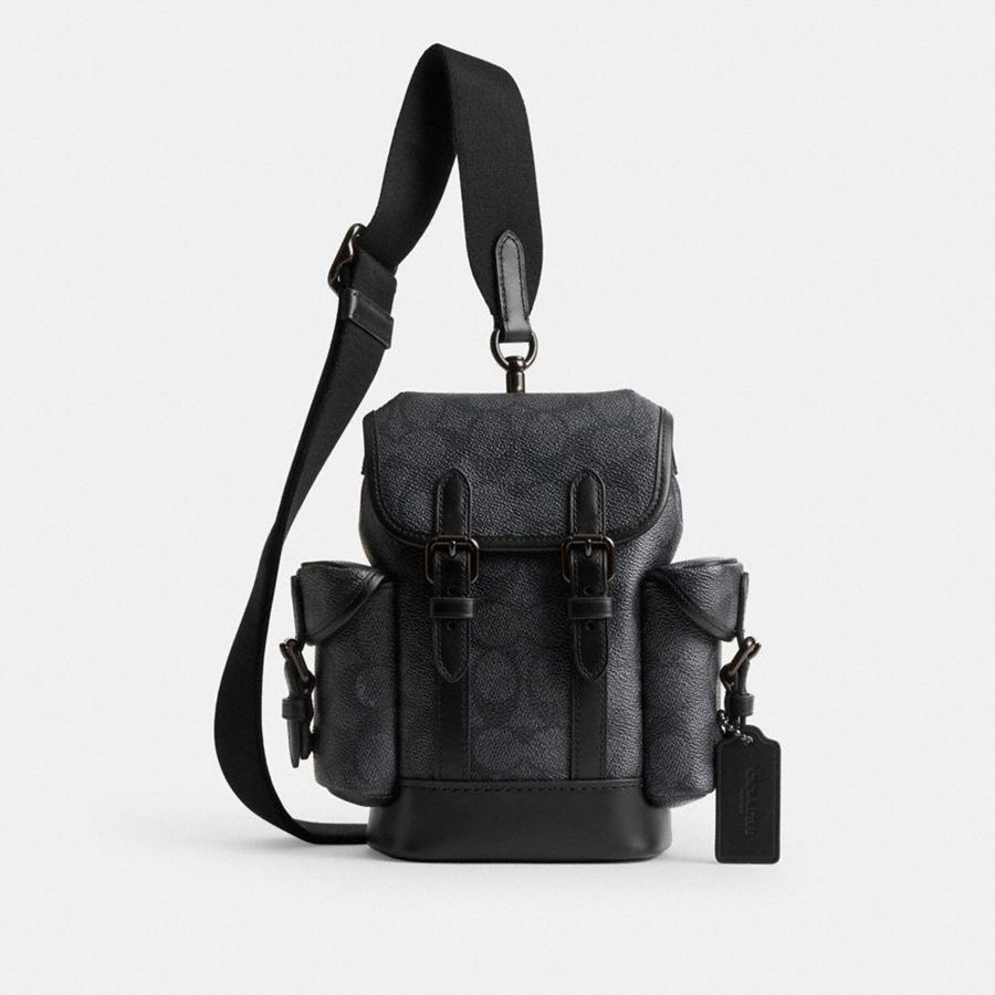 Grey Men COACH® Hitch Backpack 13 In Signature Canvas Crossbody Bag | 48195AHEK