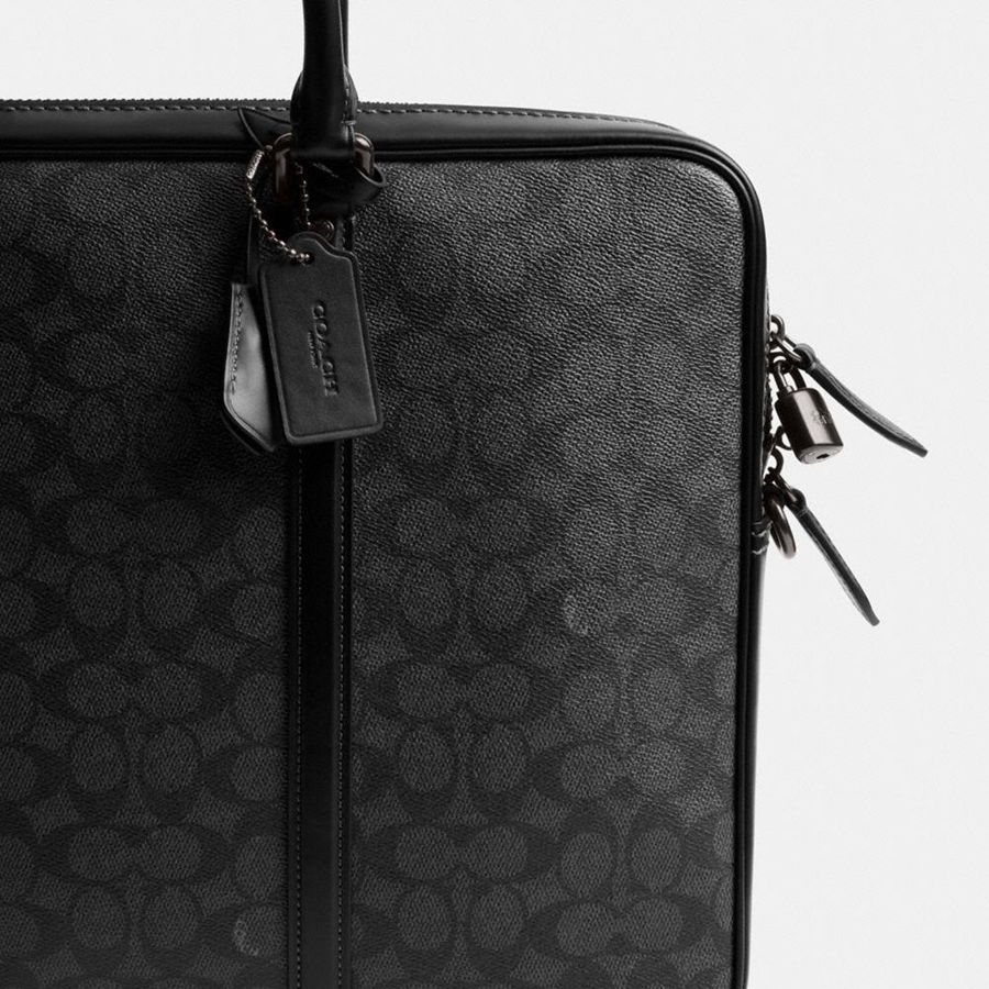 Grey Men COACH® Metropolitan Workbag In Signature Canvas Tote Bags | 15904KFTM