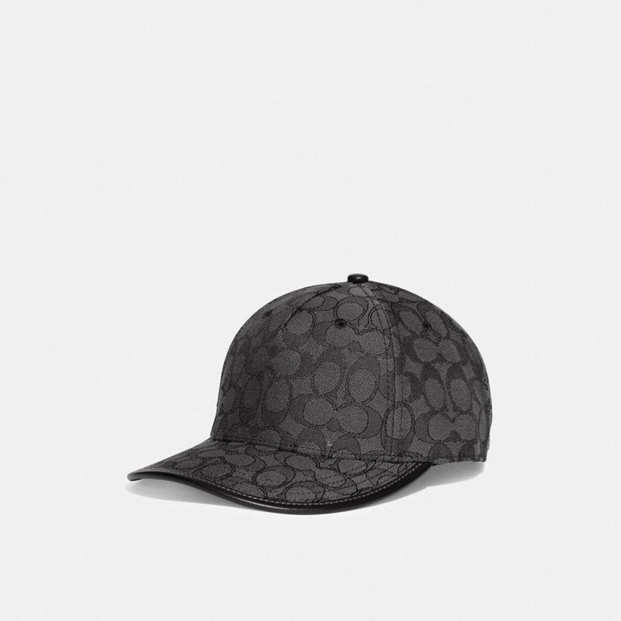 Grey Men COACH® Signature Jacquard Baseball Hat | 87261KRPT