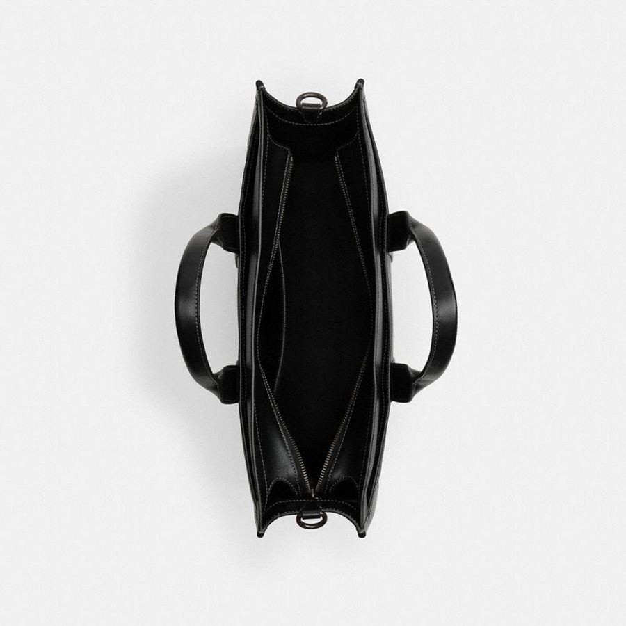 Grey Men COACH® Wesley In Signature Canvas Tote Bags | 89603EDTA