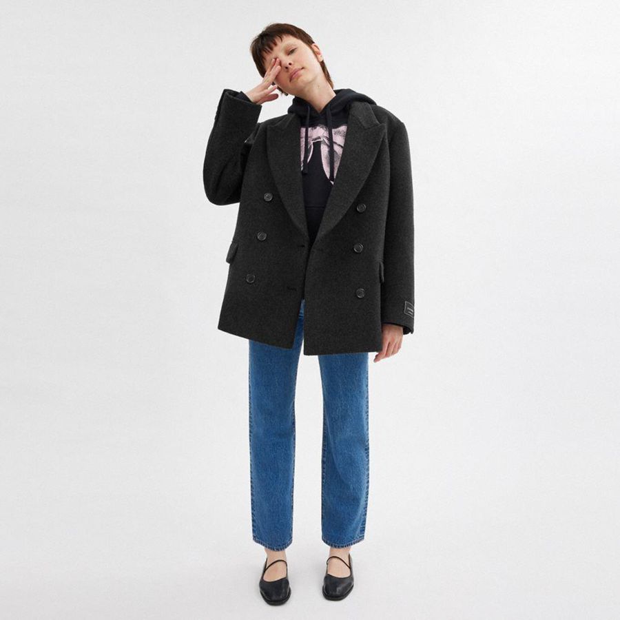 Grey Women COACH® Short Coat | 63870PQNA