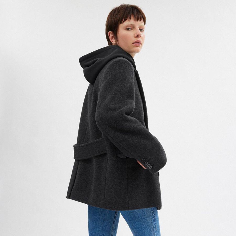 Grey Women COACH® Short Coat | 63870PQNA