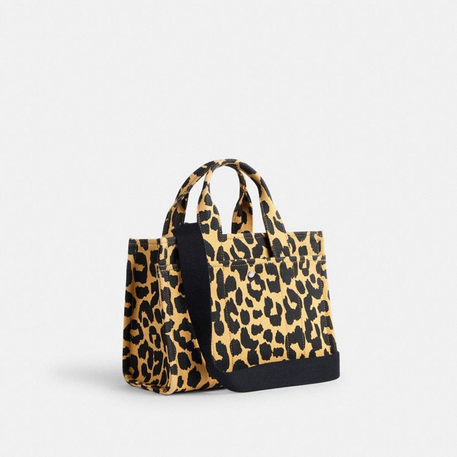 Leopard Women COACH® Cargo 26 With Leopard Print Tote Bags | 80635DHZL