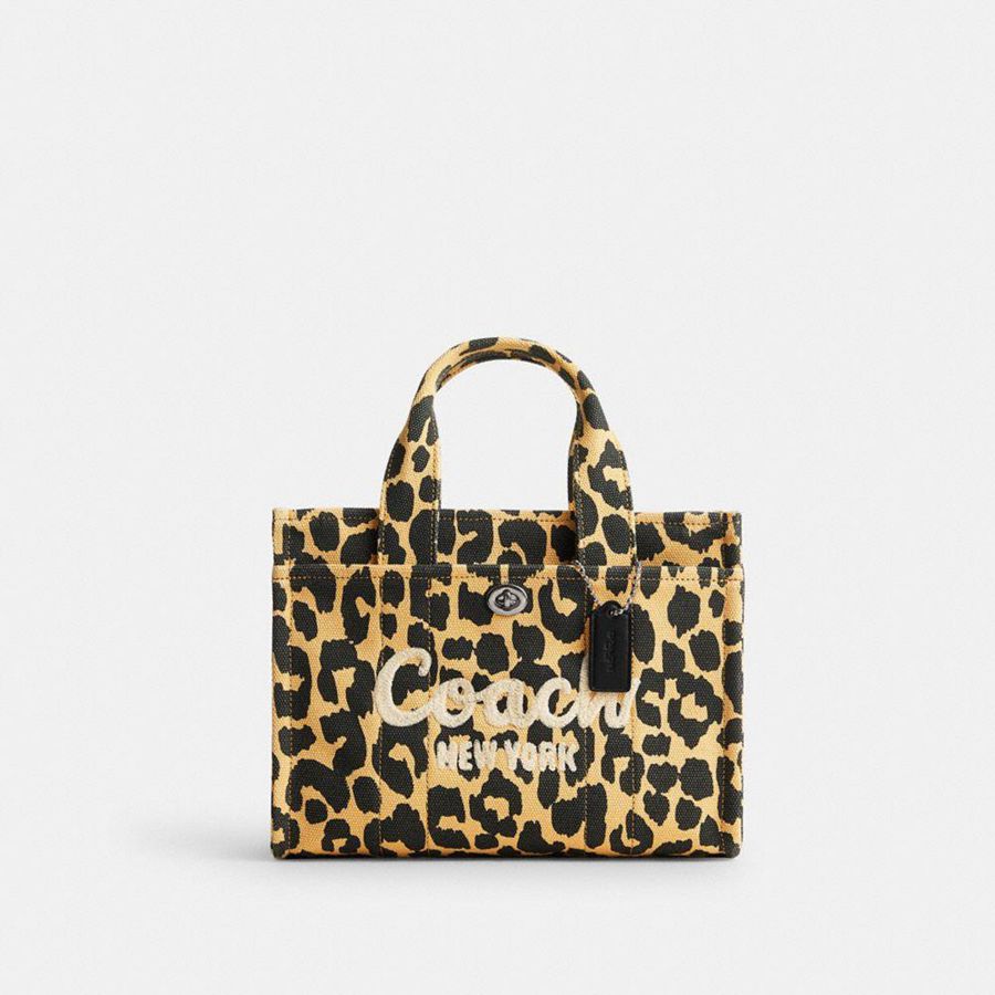 Leopard Women COACH® Cargo 26 With Leopard Print Tote Bags | 80635DHZL