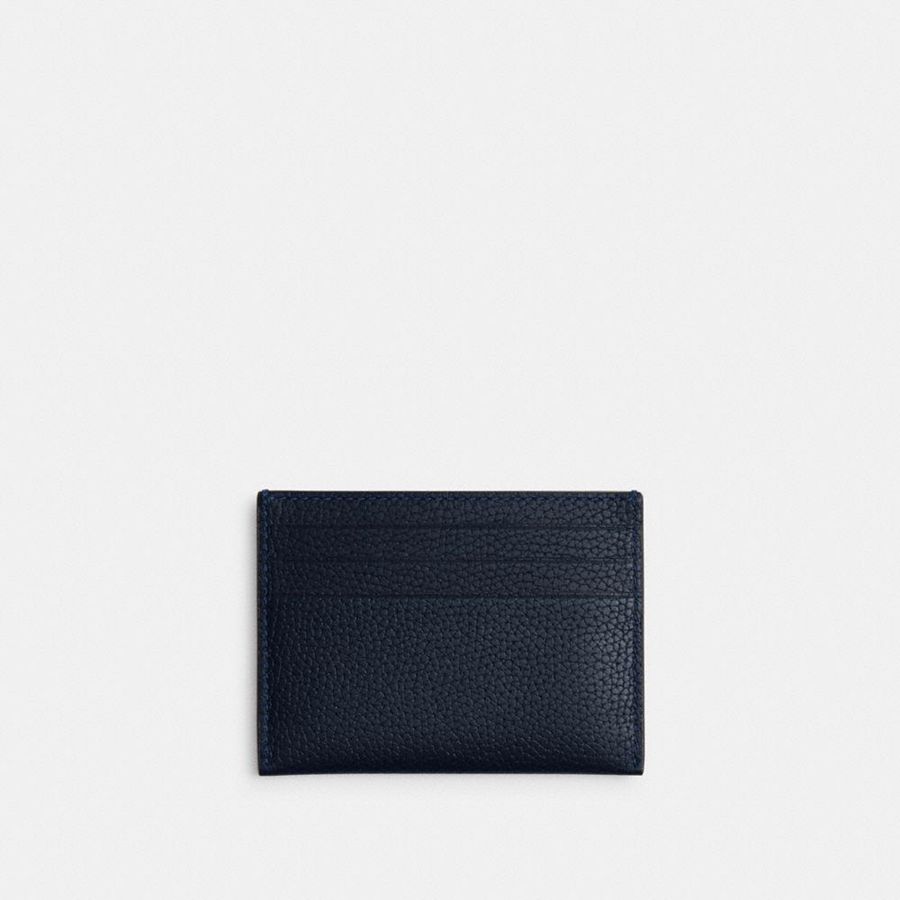 Navy Men COACH® Card Case With Coach Graphic Wallet | 31482PLYT