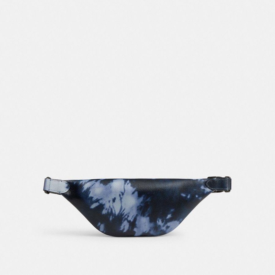 Navy Men COACH® Charter 7 With Tie Dye Print Belt Bags | 07824OVAH