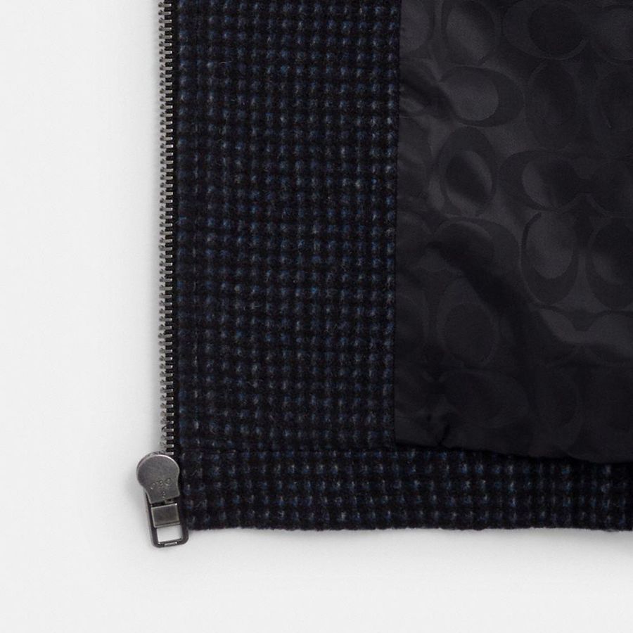 Navy Men COACH® Heritage C Plaque Harrington Jacket | 79658AVTR