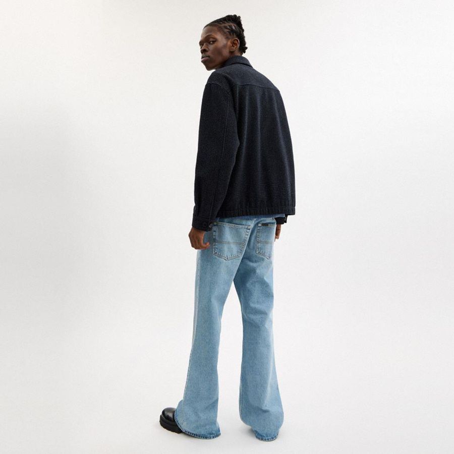 Navy Men COACH® Heritage C Plaque Harrington Jacket | 79658AVTR