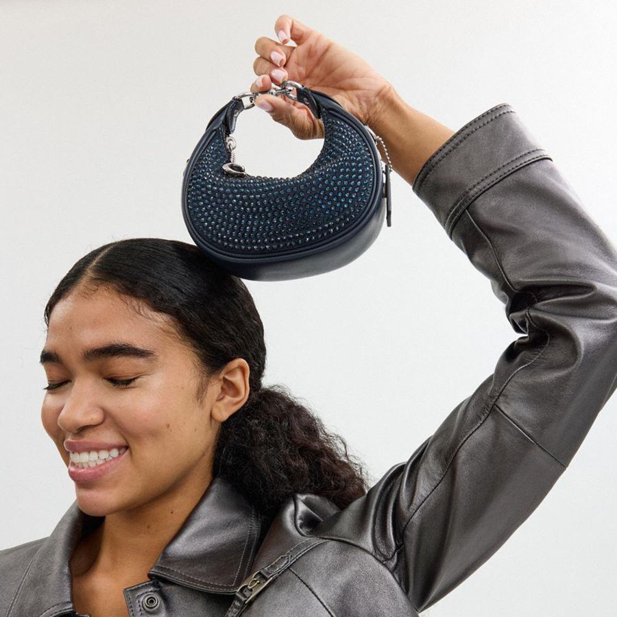 Navy Women COACH® Jonie With Crystal Crossbody Bag | 54906YPTE