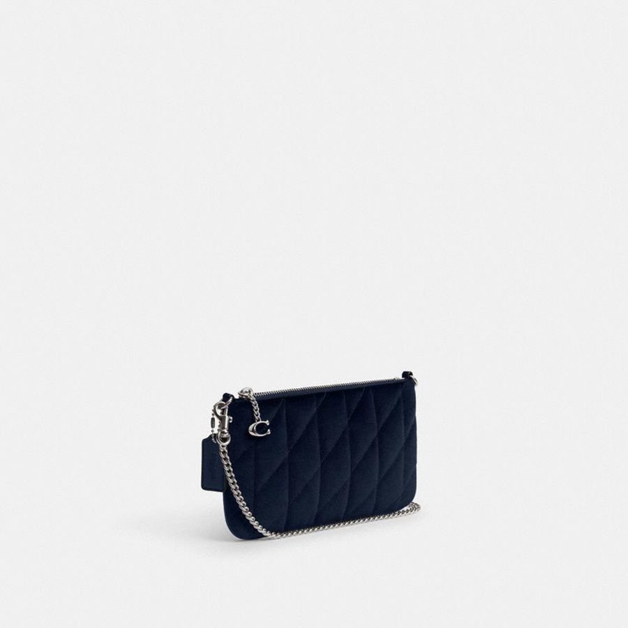 Navy Women COACH® Pouch With Quilting Crossbody Bag | 79830IURC
