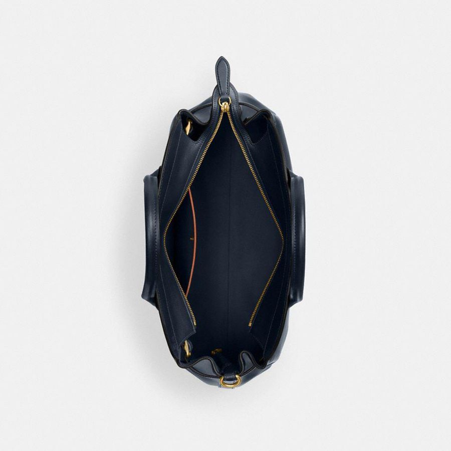 Navy Women COACH® Soft Empire Carryall 40 Tote Bags | 09631FUKD