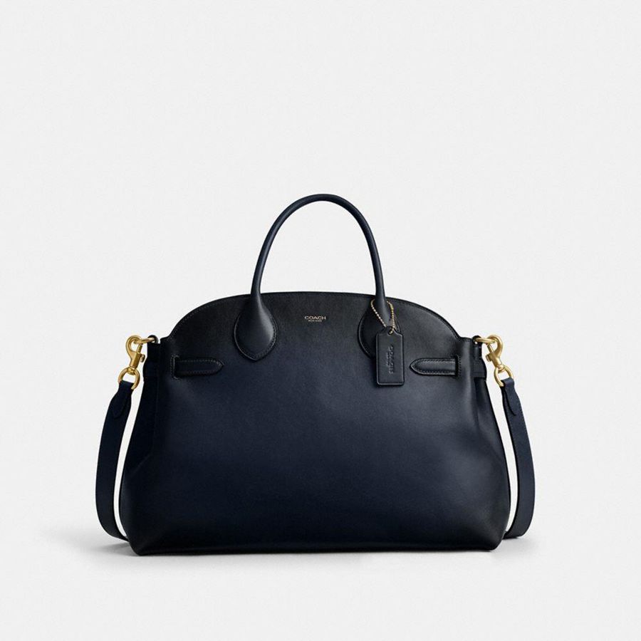 Navy Women COACH® Soft Empire Carryall 40 Tote Bags | 09631FUKD