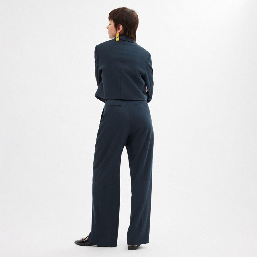 Navy Women COACH® Tailored Pants | 04126YTNV