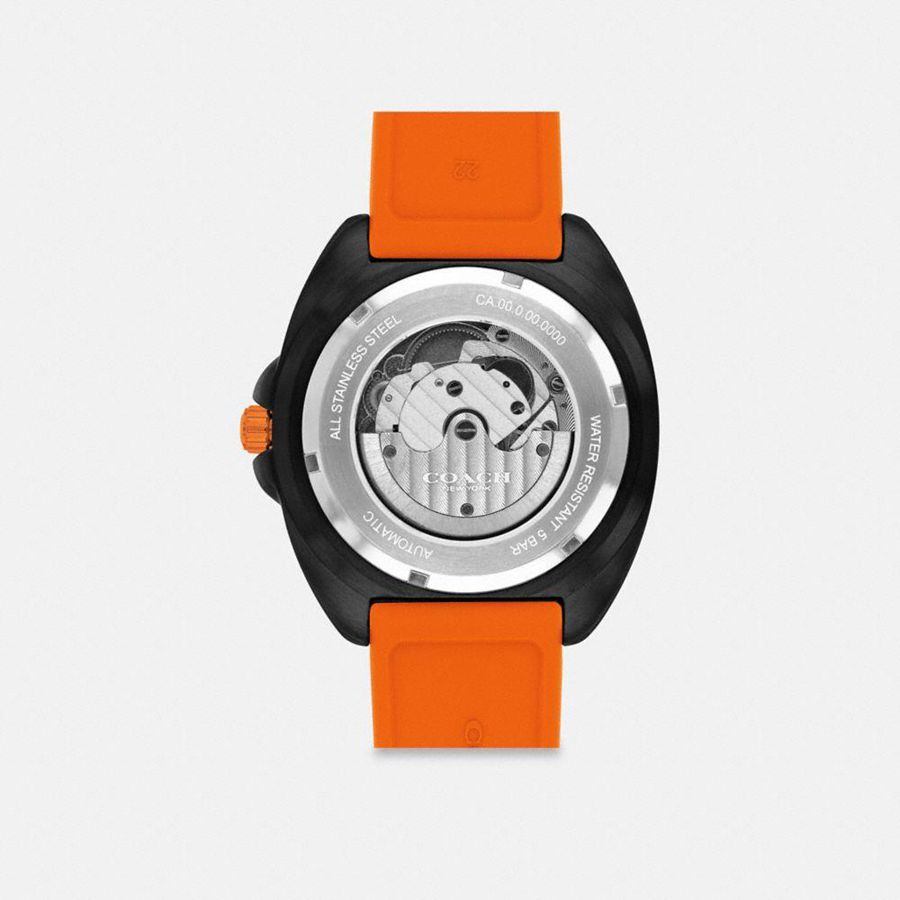 Orange Men COACH® Charter Automatic, 44 Mm Watches | 43609IPVY