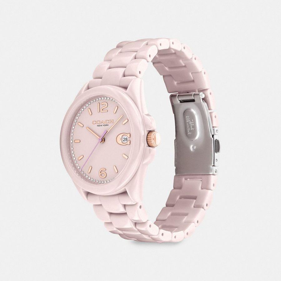 Pink Women COACH® Greyson, 36 Mm Watches | 67154ISXD
