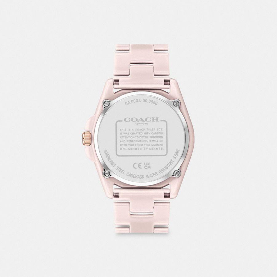 Pink Women COACH® Greyson, 36 Mm Watches | 67154ISXD