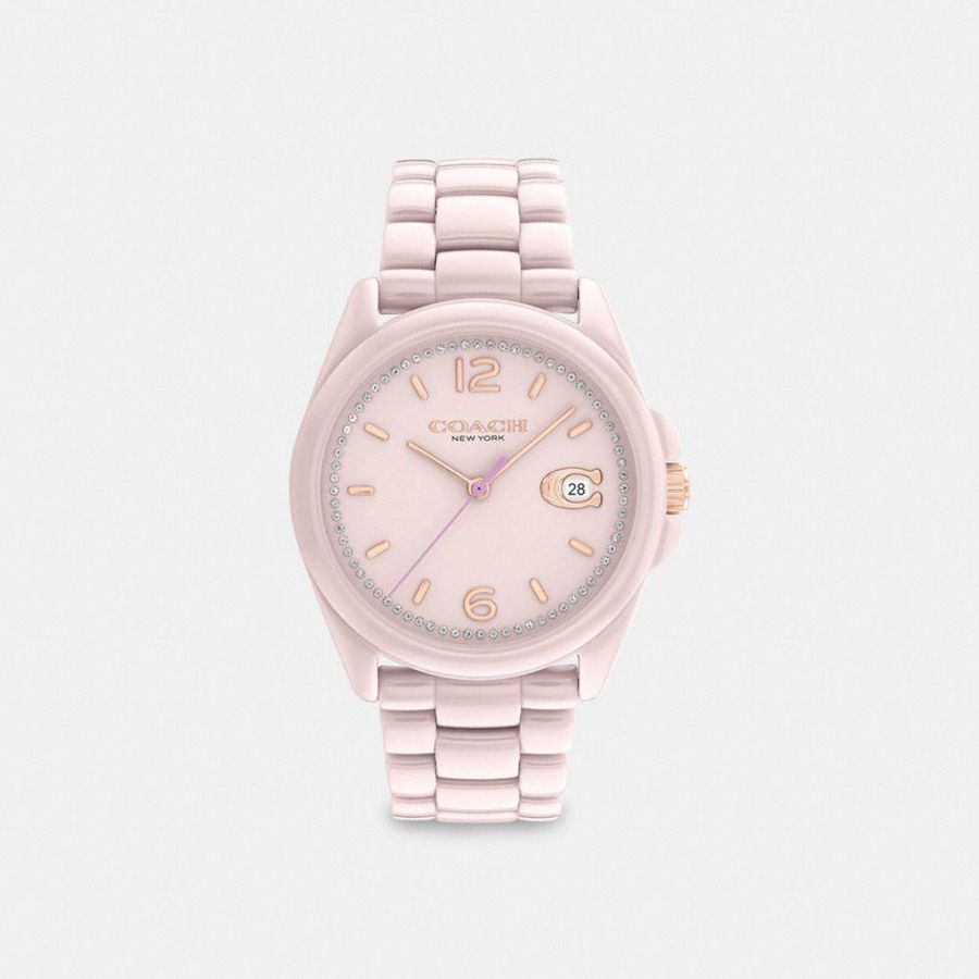 Pink Women COACH® Greyson, 36 Mm Watches | 67154ISXD