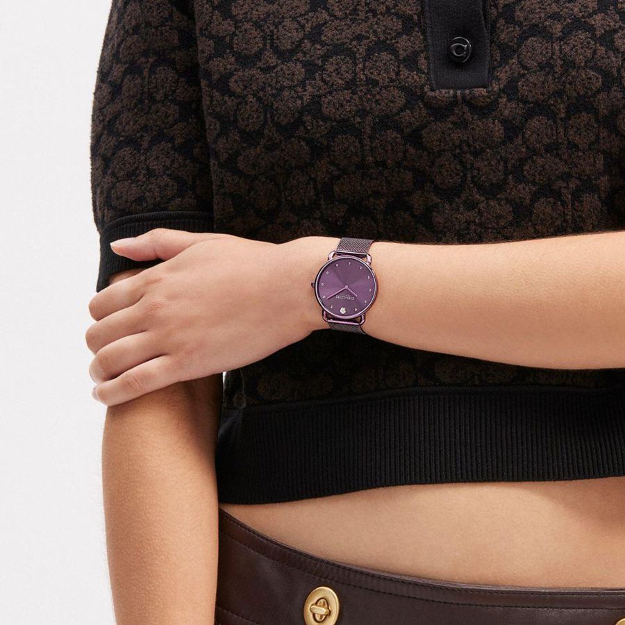 Purple Women COACH® Elliot, 36 Mm Watches | 04729JOIH