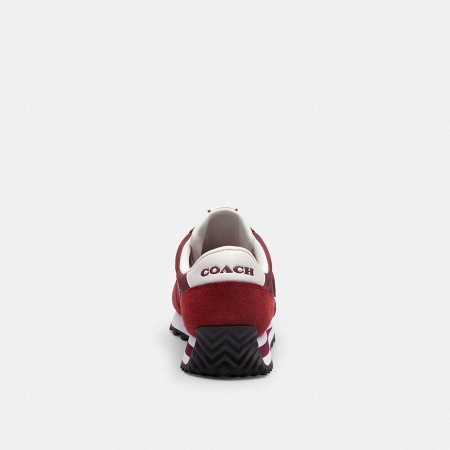 Red Men COACH® Runner Sneakers | 39860LTRZ