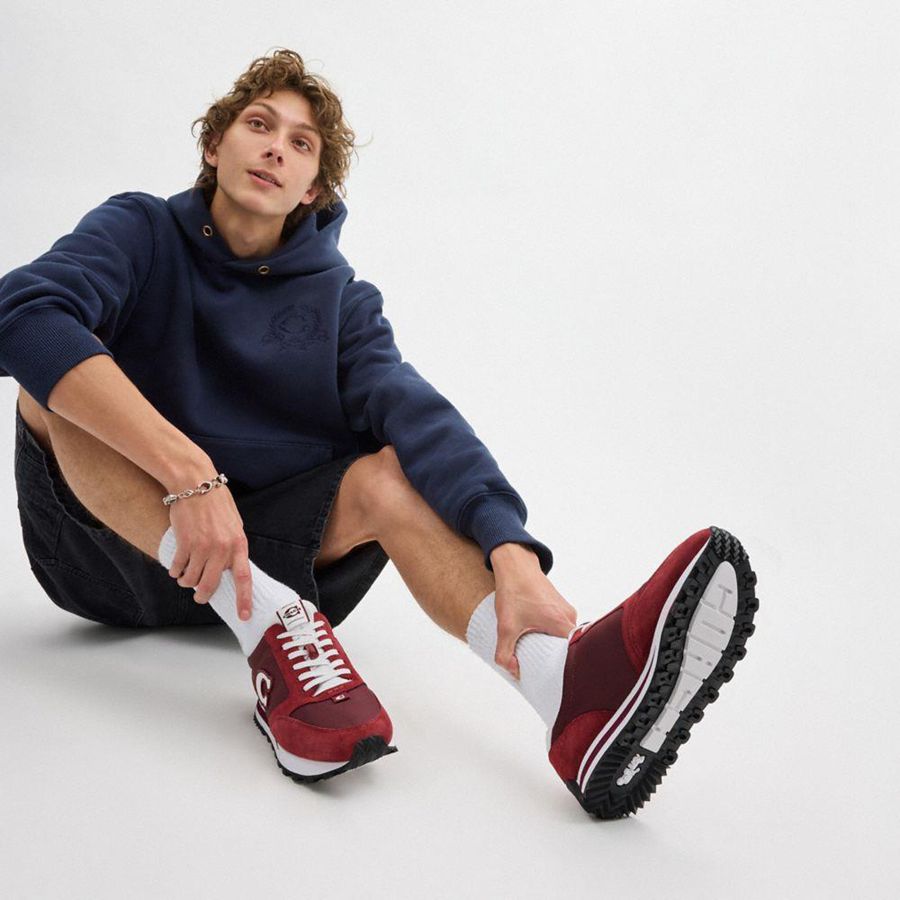 Red Men COACH® Runner Sneakers | 39860LTRZ