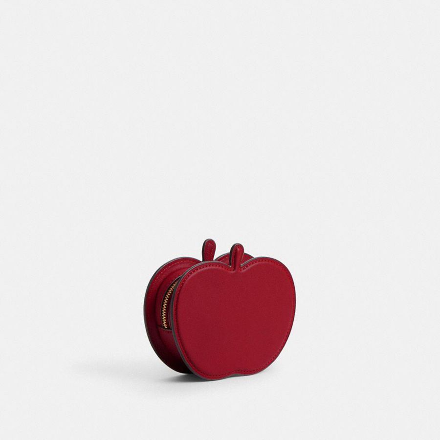 Red Women COACH® Apple Coin Purse Wallet | 59061ARMV