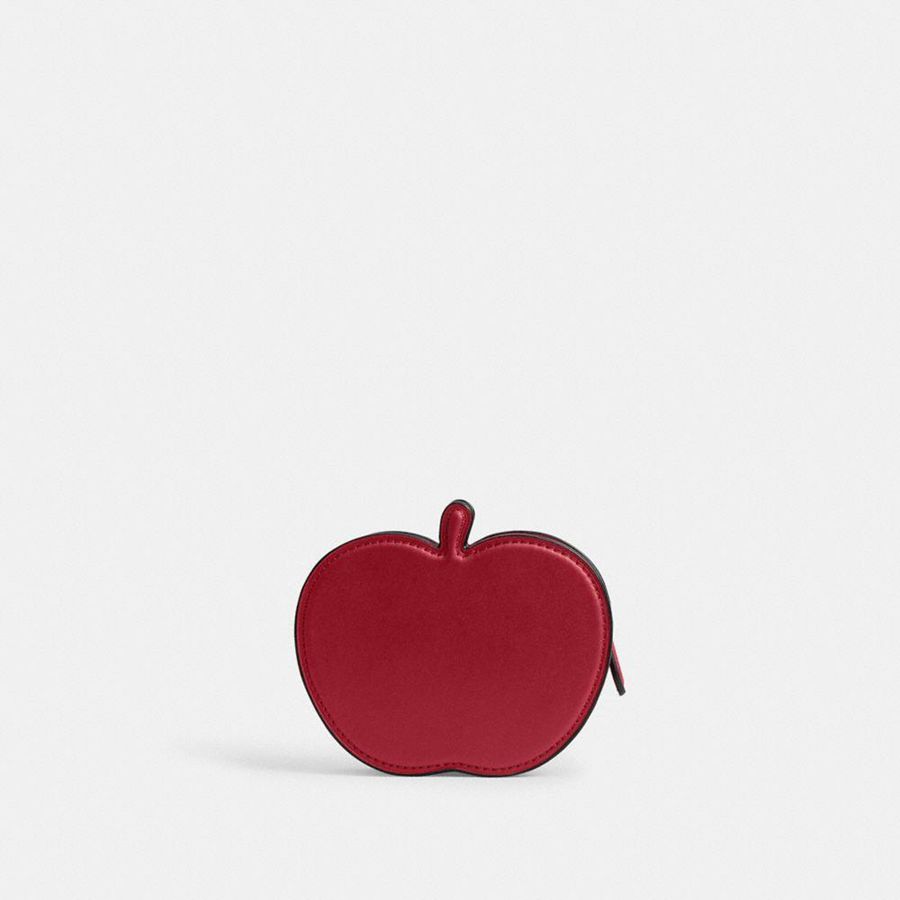 Red Women COACH® Apple Coin Purse Wallet | 59061ARMV