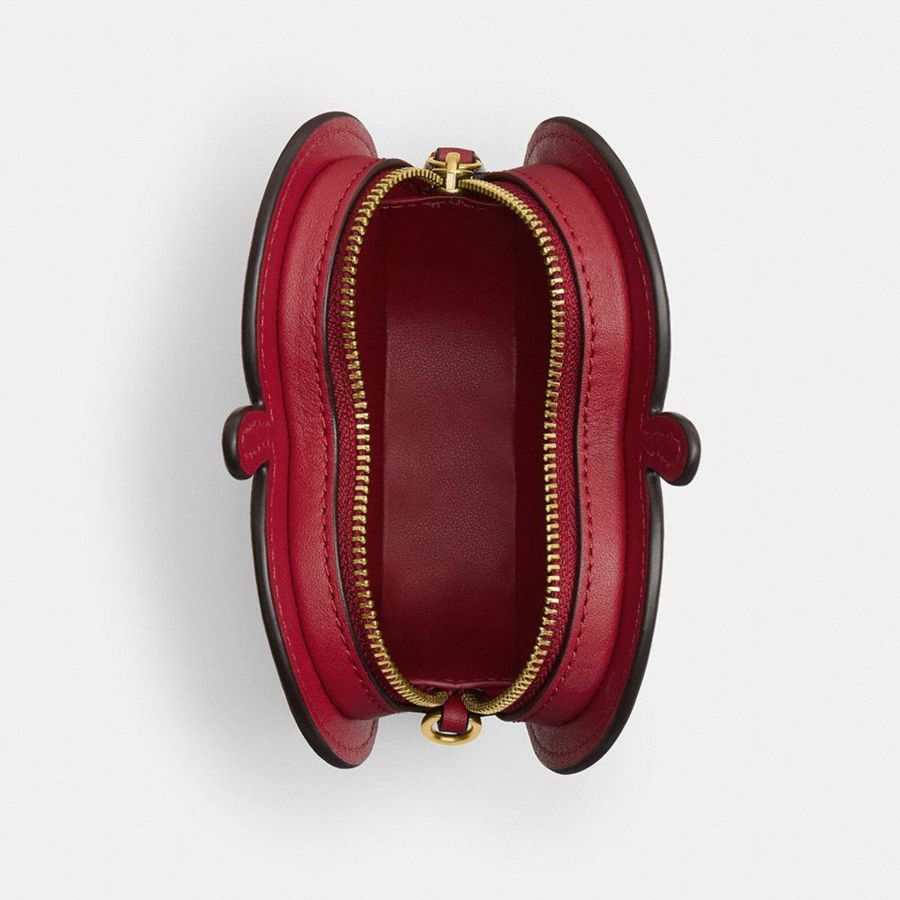 Red Women COACH® Apple Coin Purse Wallet | 59061ARMV