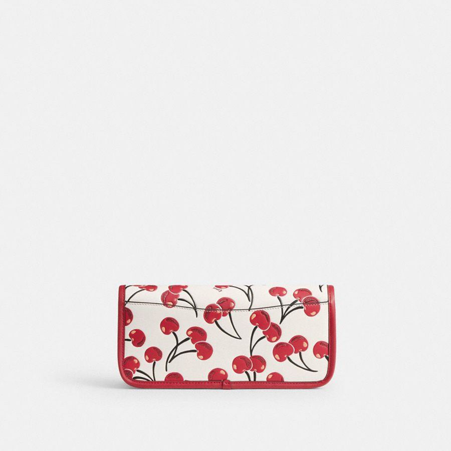 Red Women COACH® Dinky With Cherry Print Hobo Bag | 15839MHYS
