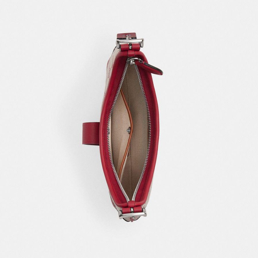 Red Women COACH® Hamptons In Signature Textile Jacquard Hobo Bag | 31976WYTD