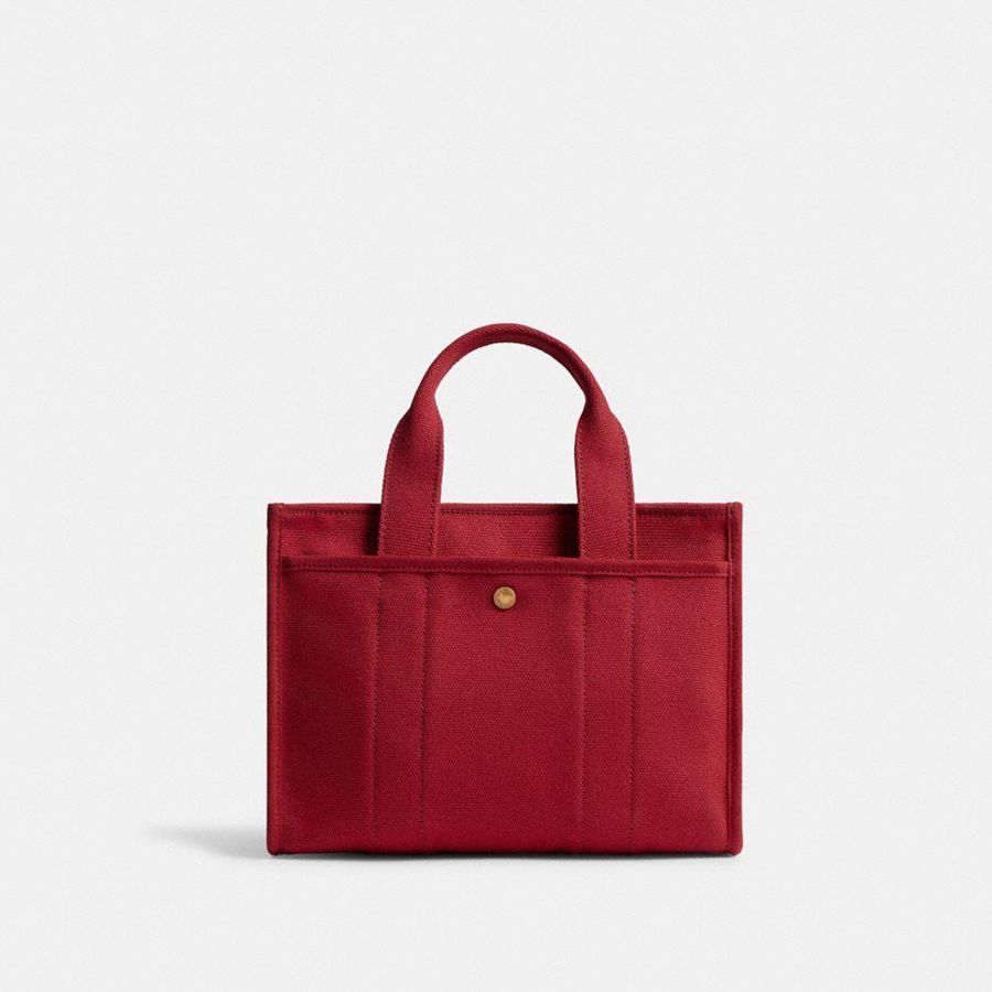Red Women COACH® New Year Cargo 26 With Coach Snake Script Tote Bags | 83169LHYM