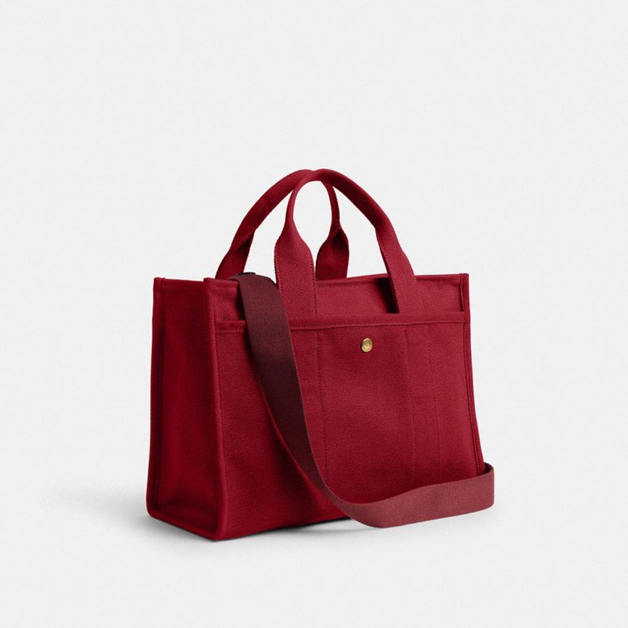 Red Women COACH® New Year Cargo With Coach Snake Script Tote Bags | 31726IEFX