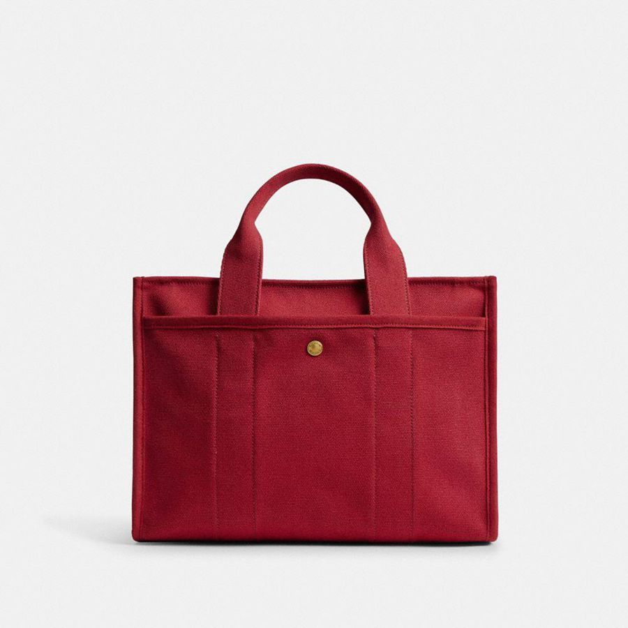 Red Women COACH® New Year Cargo With Coach Snake Script Tote Bags | 31726IEFX
