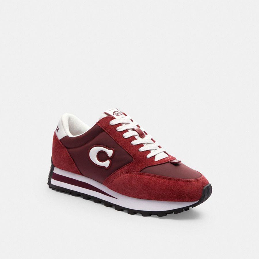 Red Women COACH® Runner Sneakers | 62539ITSW