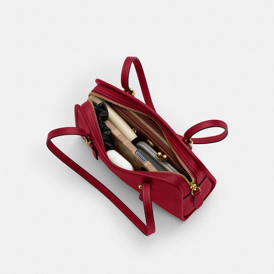 Red Women COACH® Swing Zip Shoulder Bag | 23509LAEK