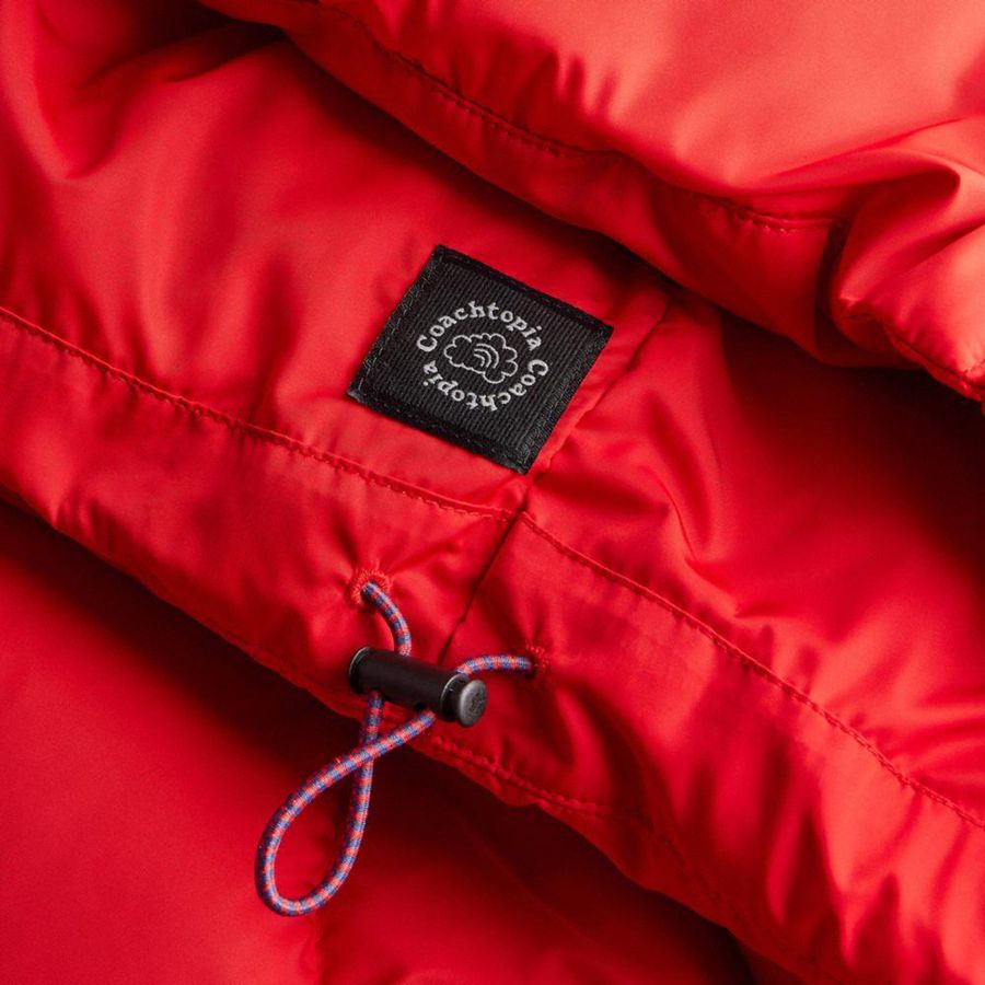 Red Women COACH® Topia Loop Puffer Jacket | 12386RVHK