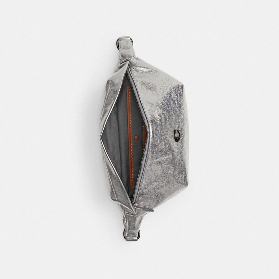 Silver Men COACH® Hall Belt Bags | 01845YUBQ