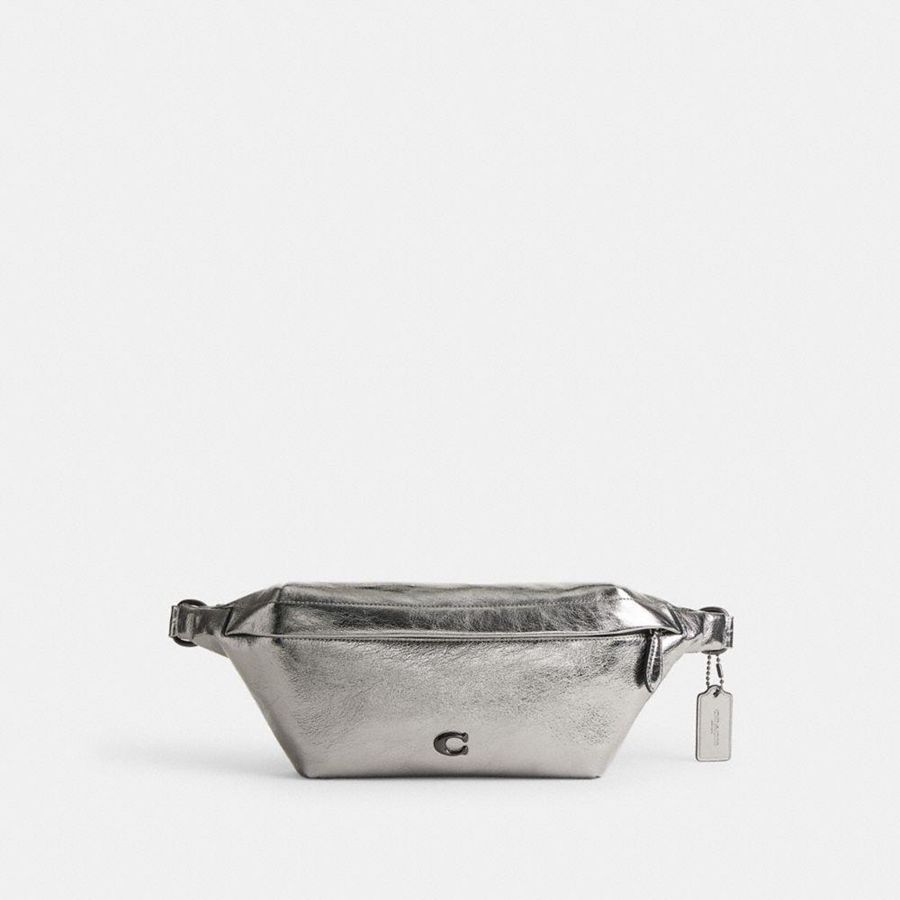 Silver Men COACH® Hall Belt Bags | 01845YUBQ
