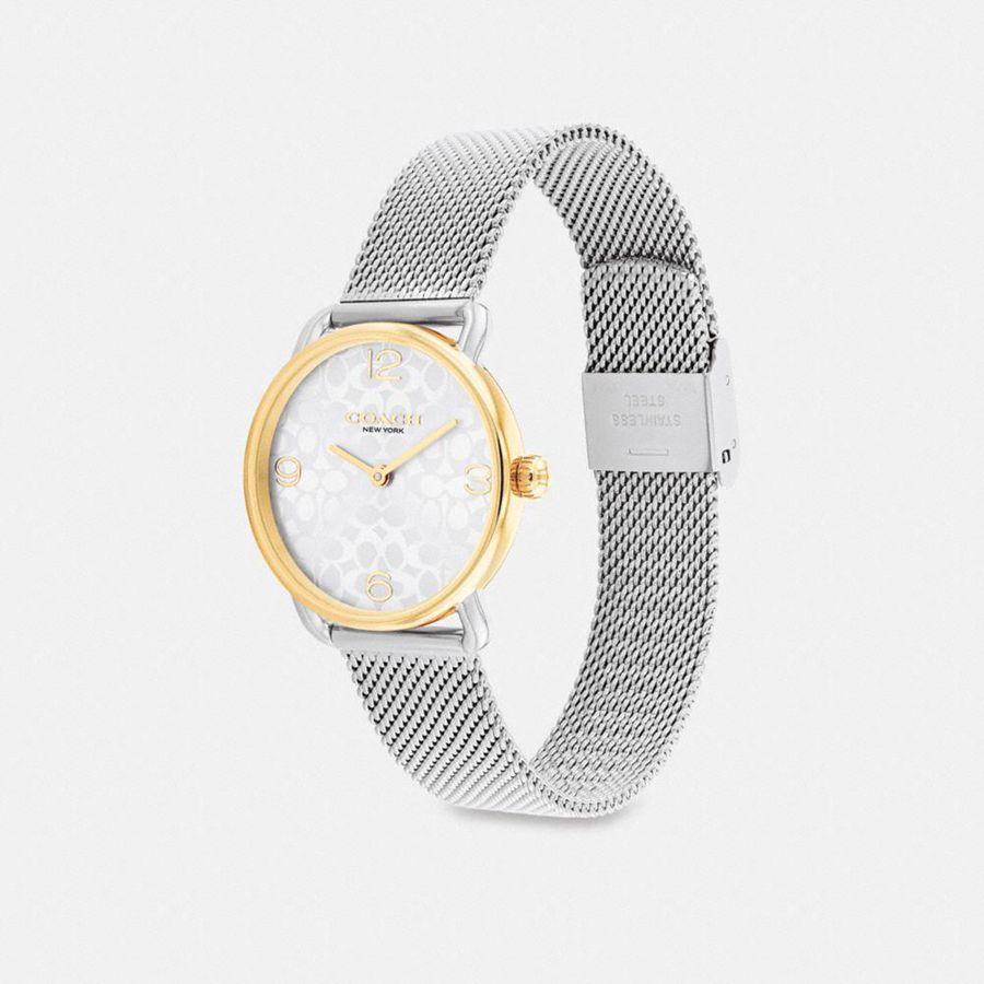 Silver Women COACH® Elliot Gift Set, 28 Mm Watches | 45178FOKR
