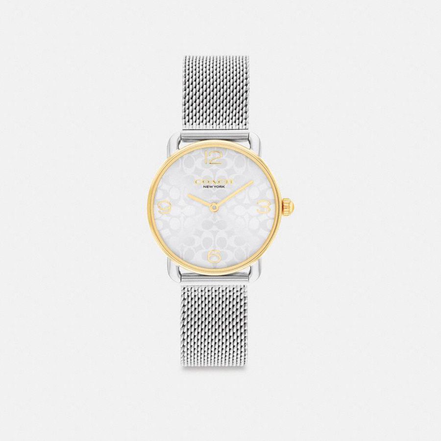 Silver Women COACH® Elliot Gift Set, 28 Mm Watches | 45178FOKR