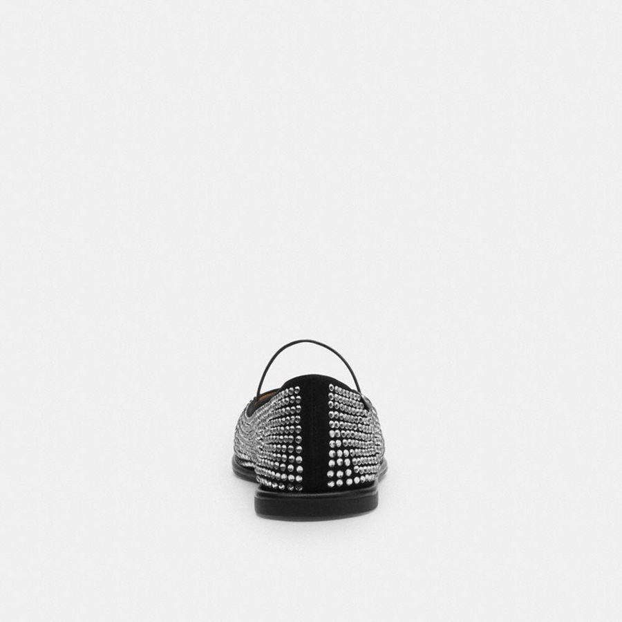 Silver Women COACH® Emilia Mary Jane With Crystal Loafers | 16597IAPK